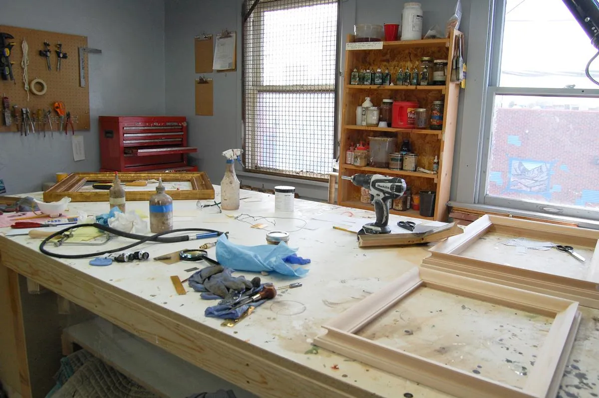 gold leaf and sliver leaf picture framing in denver
