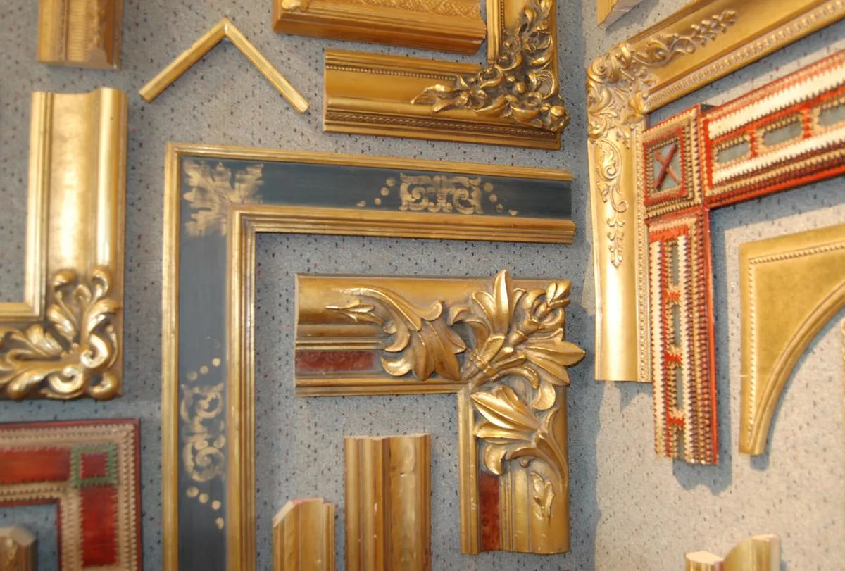 gold leaf and sliver leaf picture framing in denver
