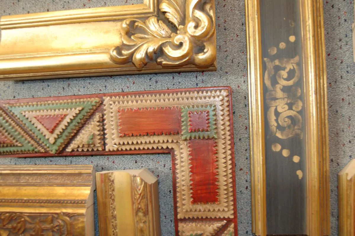 gold leaf and sliver leaf picture framing in denver