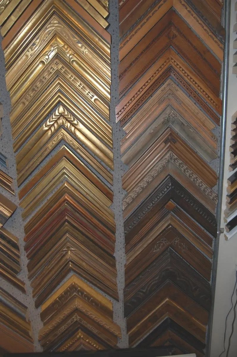 gold leaf and sliver leaf picture framing in denver