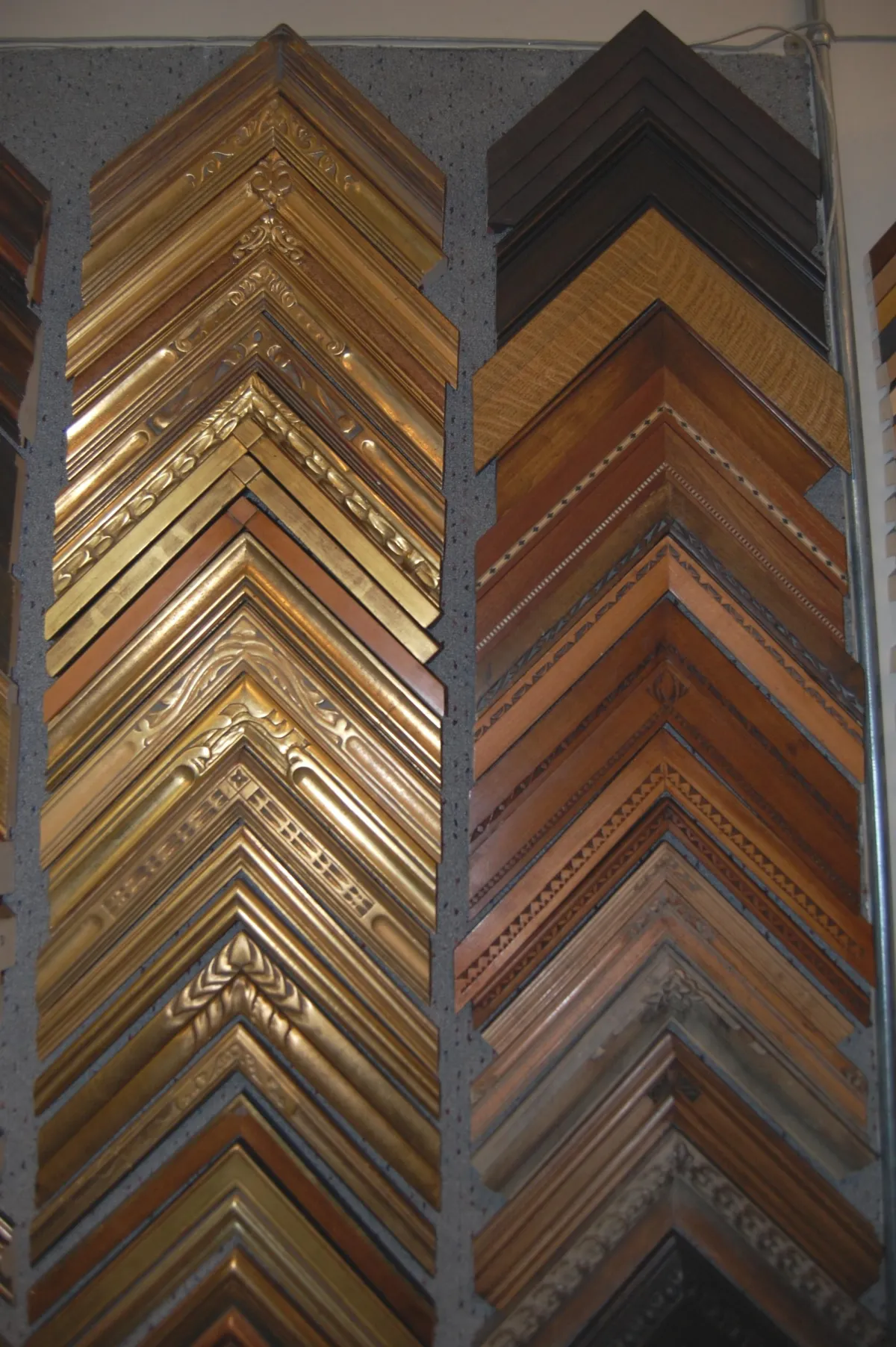 gold leaf and sliver leaf picture framing in denver