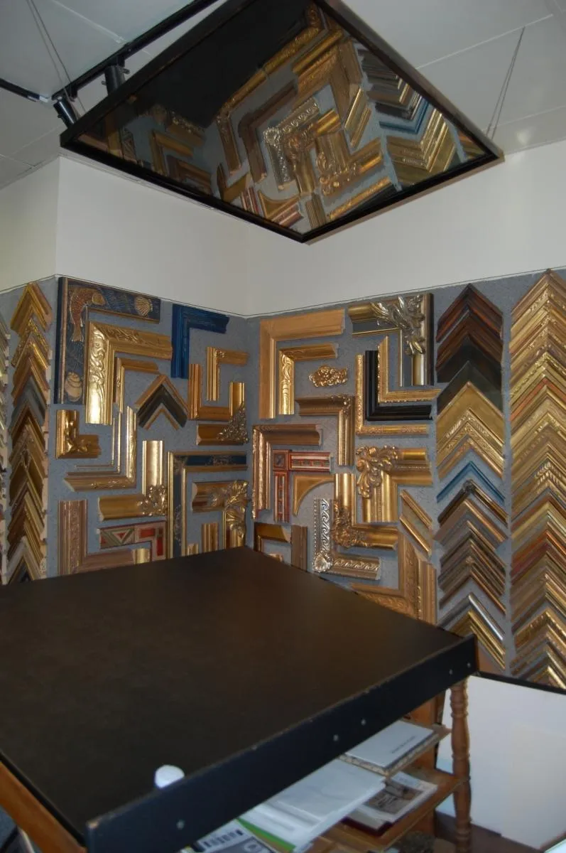 gold leaf and sliver leaf picture framing in denver