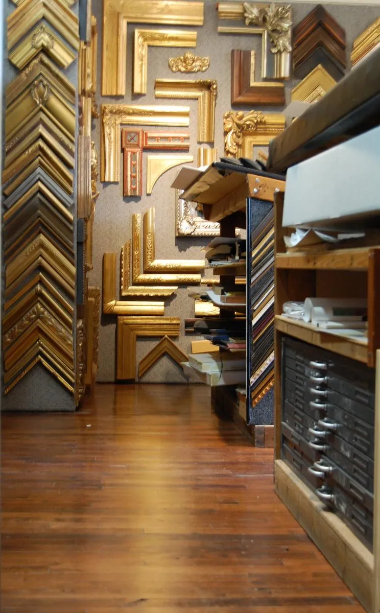 gold leaf and sliver leaf picture framing in denver