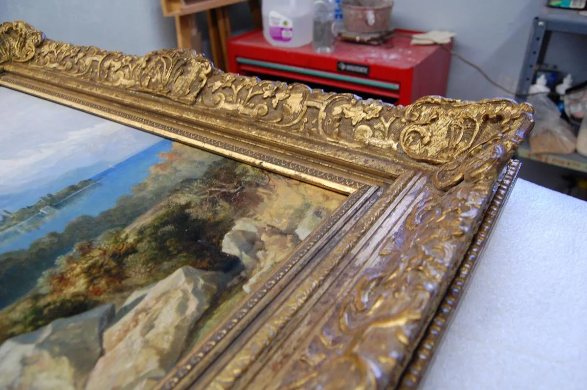 gold leaf and sliver leaf picture framing in denver