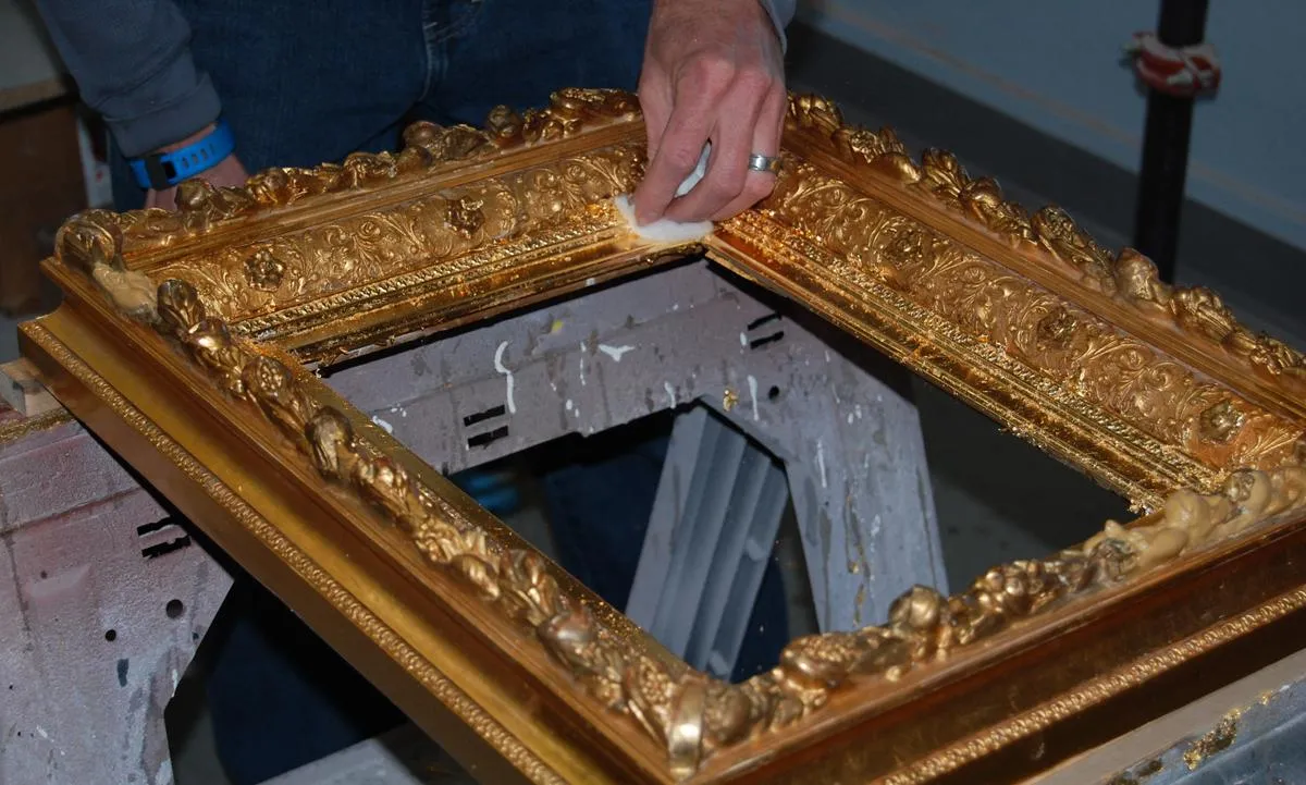 gold leaf and sliver leaf picture framing in denver