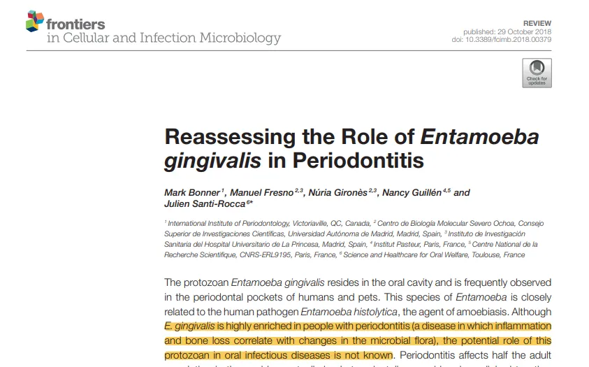 Reassessing The Role of Entamoeba Gingivalis In Periodontitis