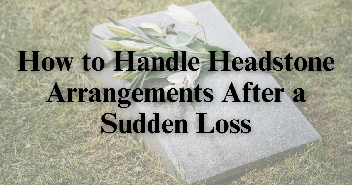 How to Handle Headstone Arrangements After a Sudden Loss