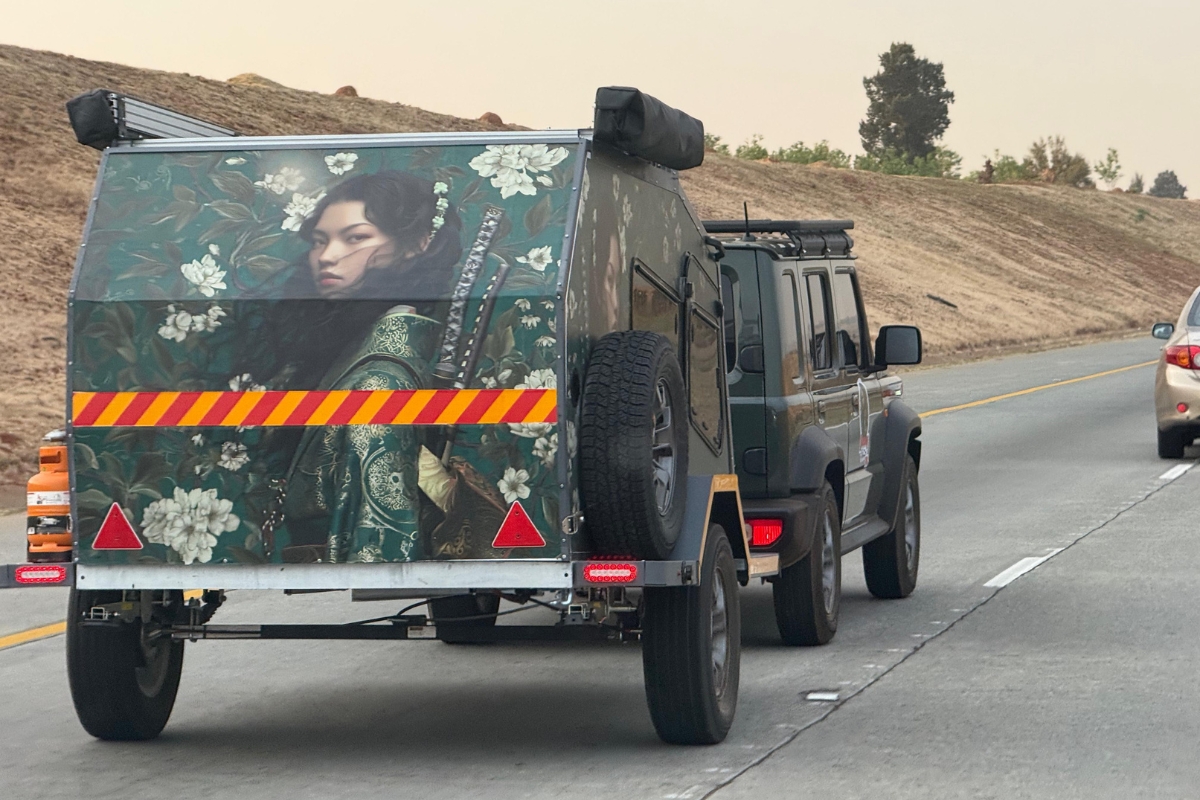 Jimny Girl in the Convoy en-route to the Jimny Gathering - as solid as a rock on the road