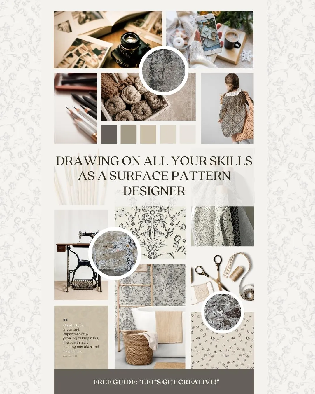 Drawing on all your skills as a Surface Pattern Designer