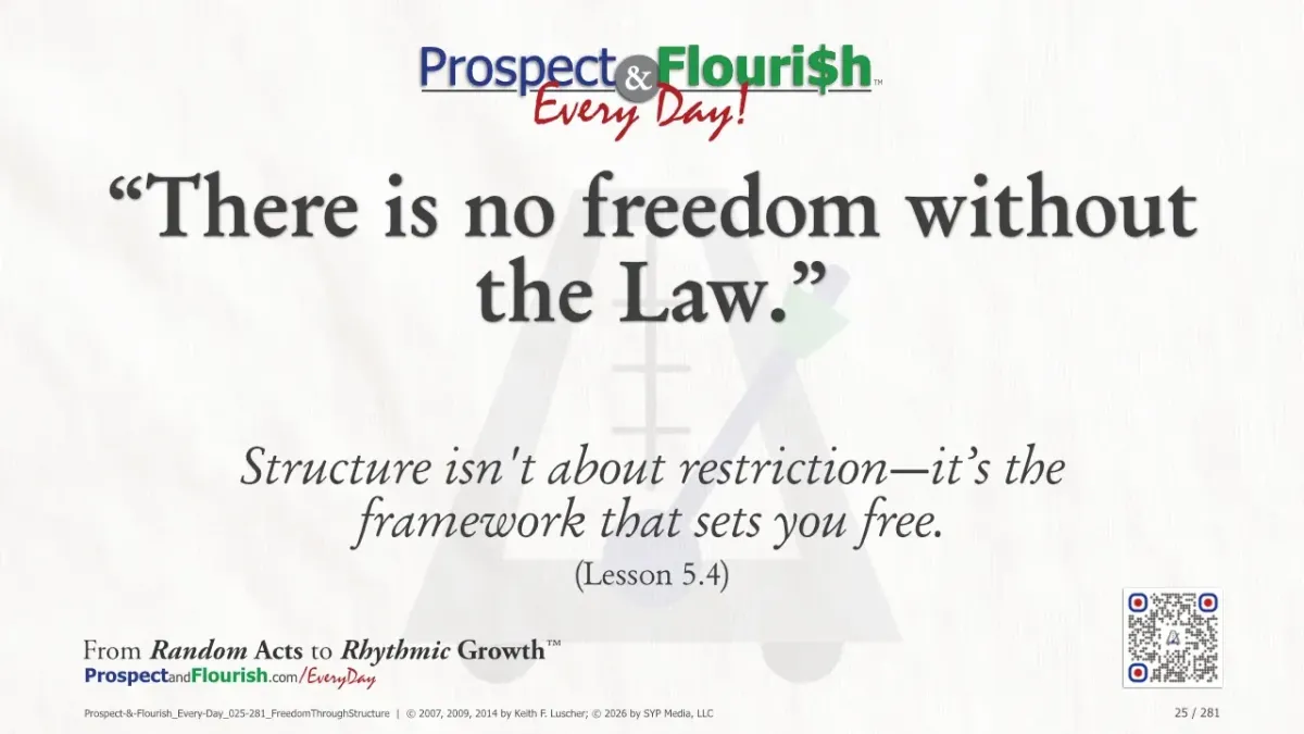 “There is no freedom without the Law.”