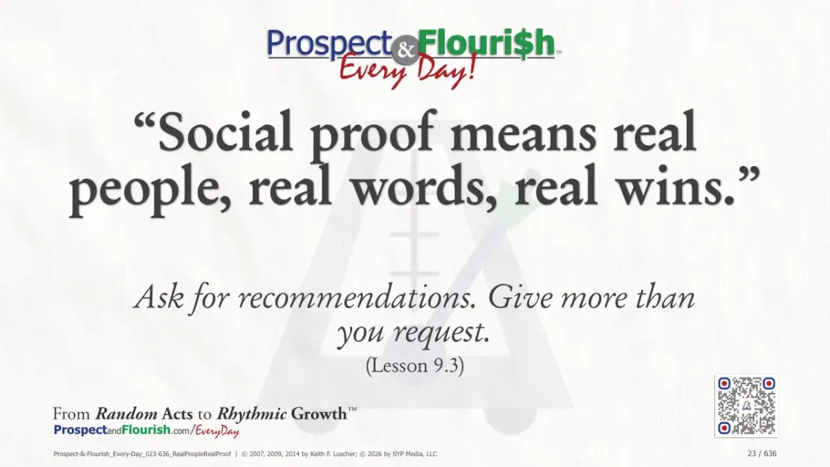 “Social proof means real people, real words, real wins.”