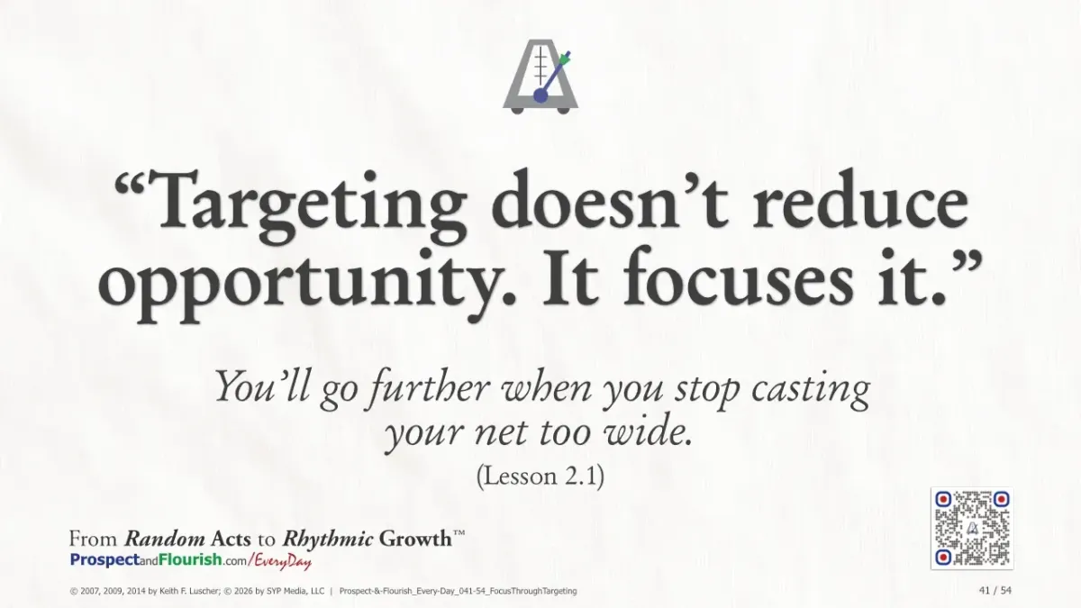 “Targeting doesn’t reduce opportunity. It focuses it.”