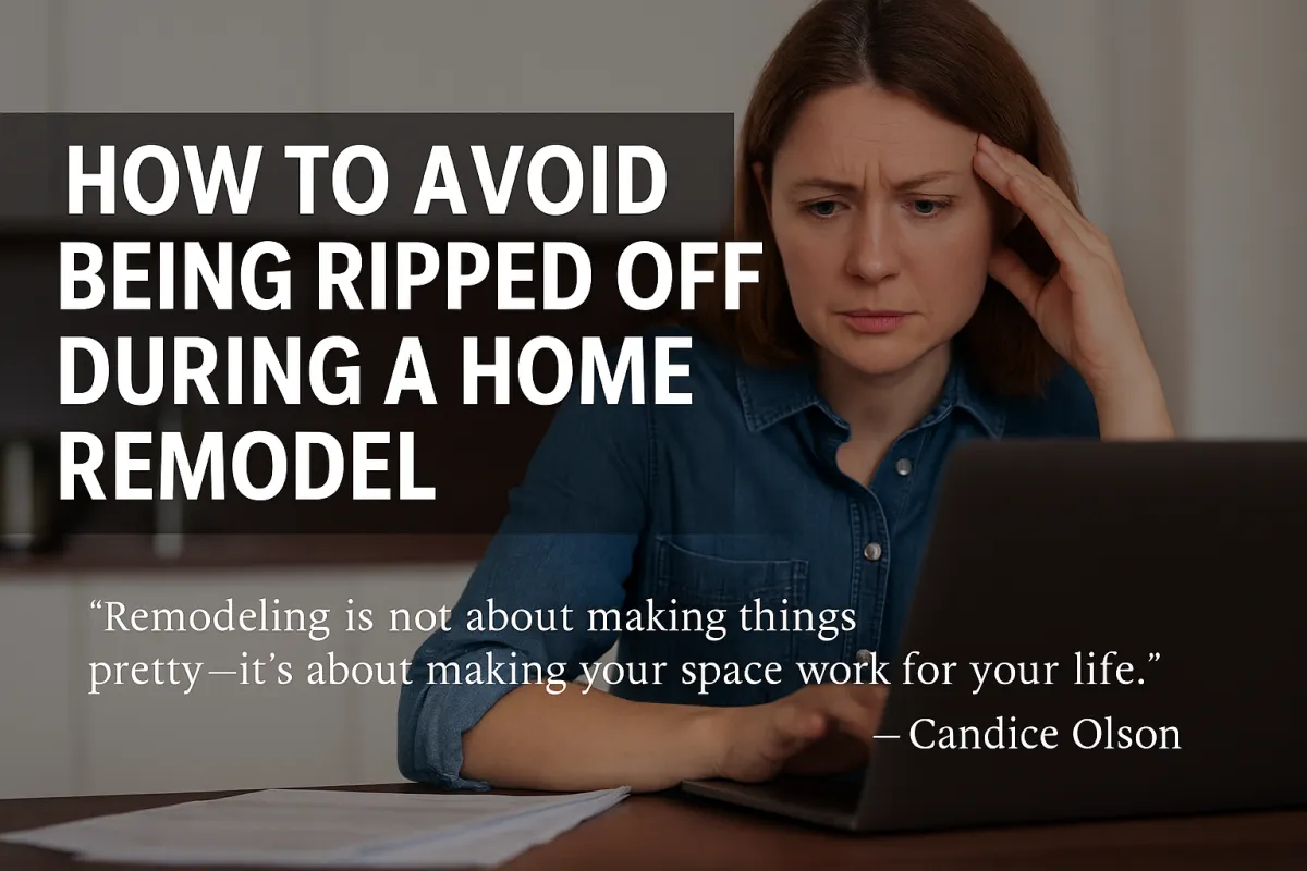How to Avoid Being Ripped Off During a Home Remodel
