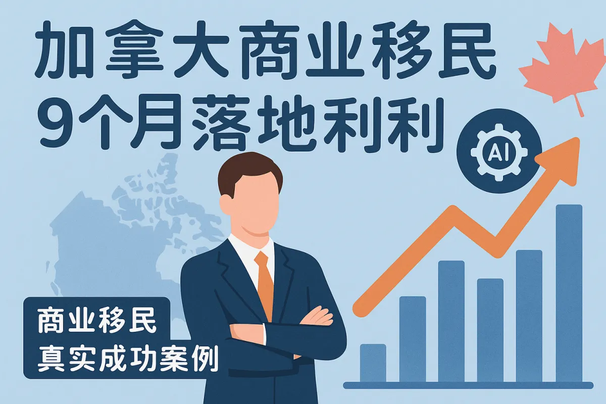 加拿大商业移民真实成功案例：客户A如何9个月实现盈利