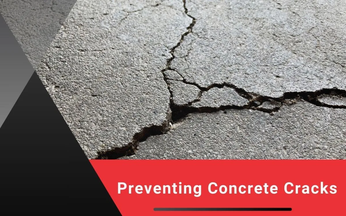 Concrete control joint preventing cracks in a driveway.