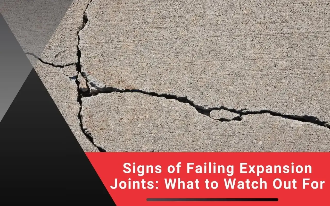 Cracks spreading from an unsealed concrete joint