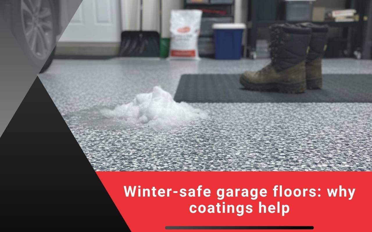 nti-slip flakes that improve Garage Floor Winter Safety