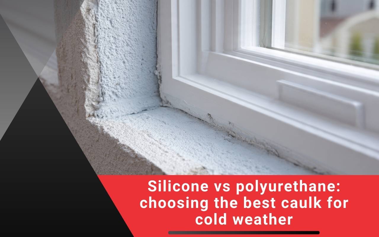 Polyurethane vs silicone caulk cold options sealing exterior window joints in Bellevue NE winter conditions