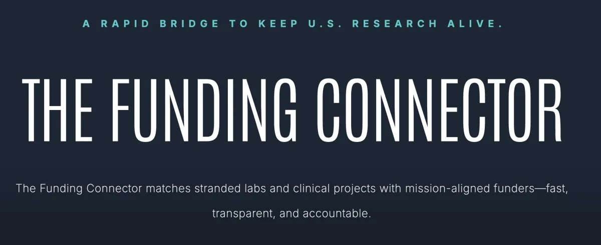 The Funding Connector Launches to Rescue U.S. Research Abandoned by NIH Grant Cuts