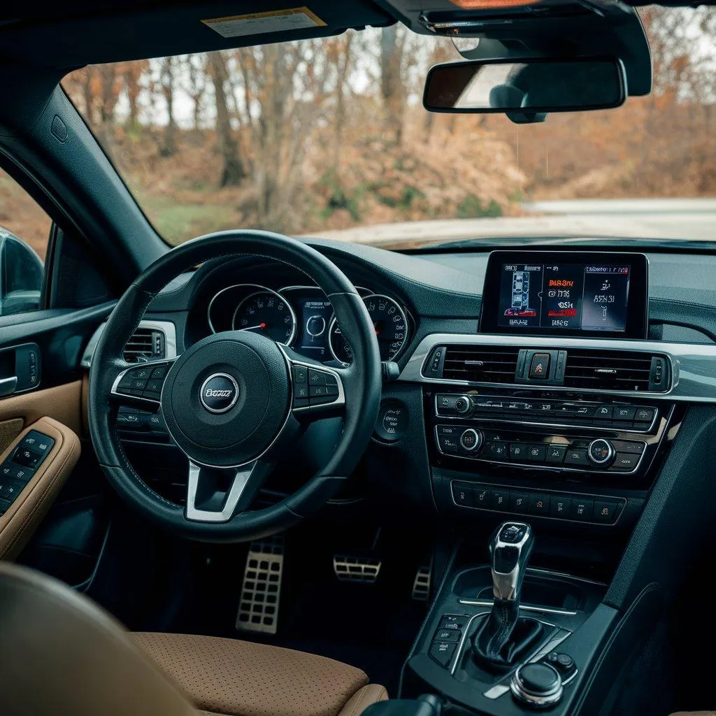luxurious car dashboard