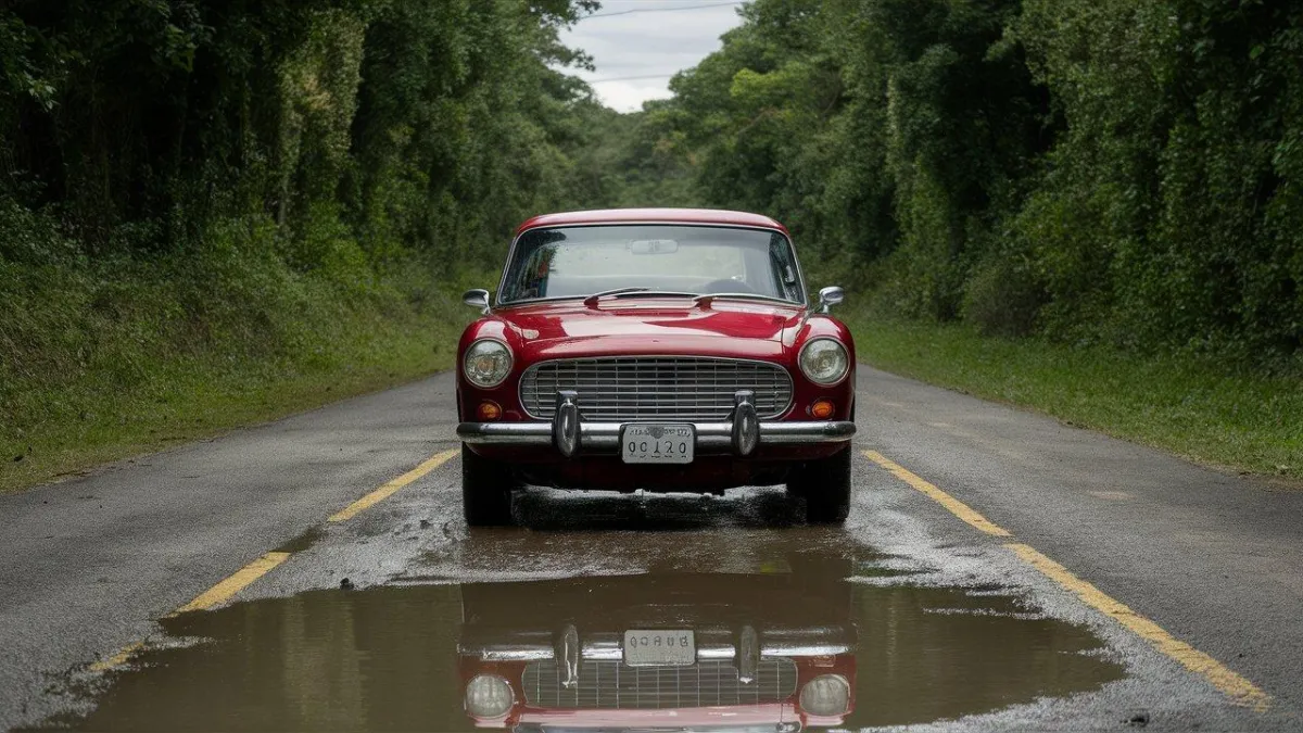 Road trip in classic car