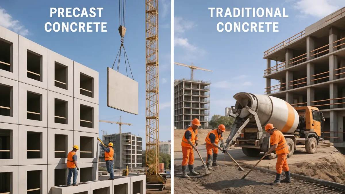 Precast vs. Traditional Concrete: What Builders Really Need to Know