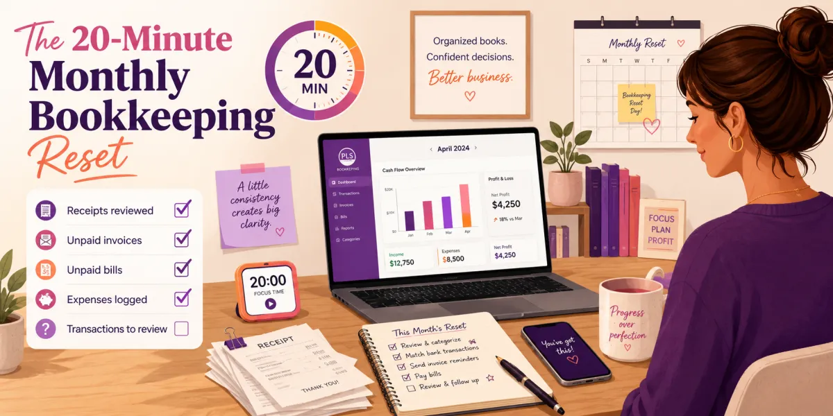 The 20-Minute Monthly Bookkeeping Reset