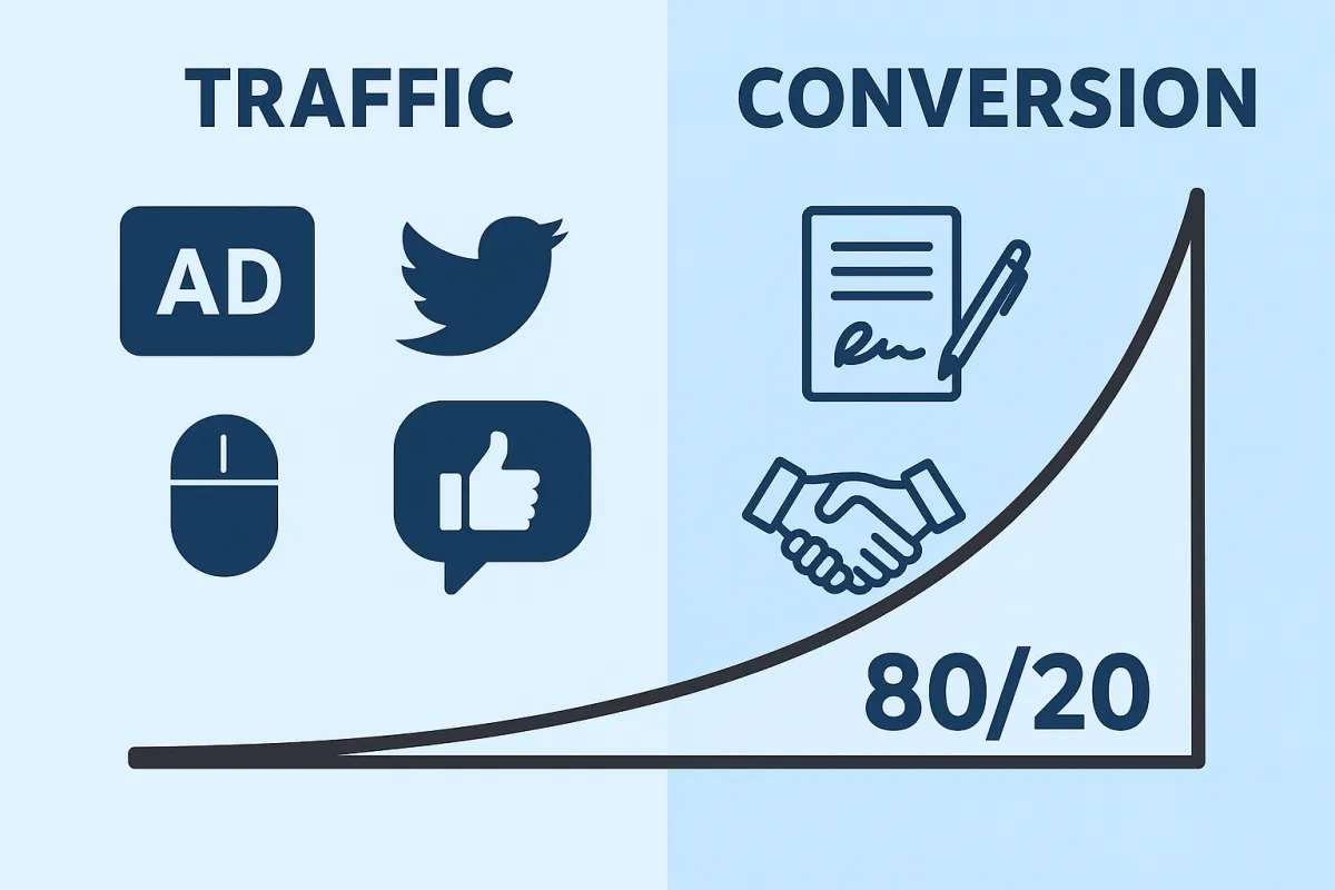 The 80/20 Curve in Real Estate: How Top Agents Balance Traffic and Conversion