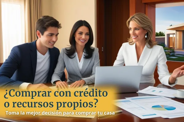 ¿Comprar con crédito o recursos propios? Descubre qué opción te conviene más al adquirir un inmueble
