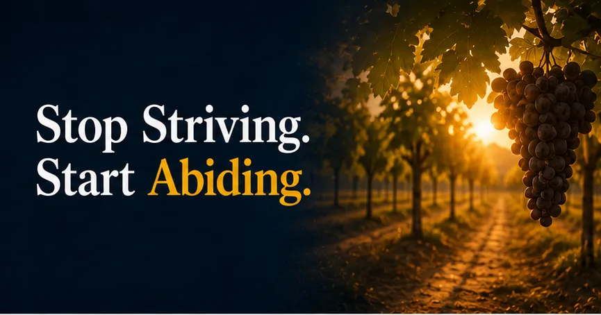 Stop Striving. Start Abiding.