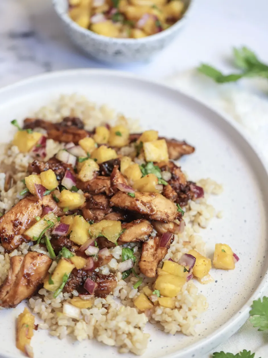 Pineapple Marinated Chicken

with Pineapple Salsa