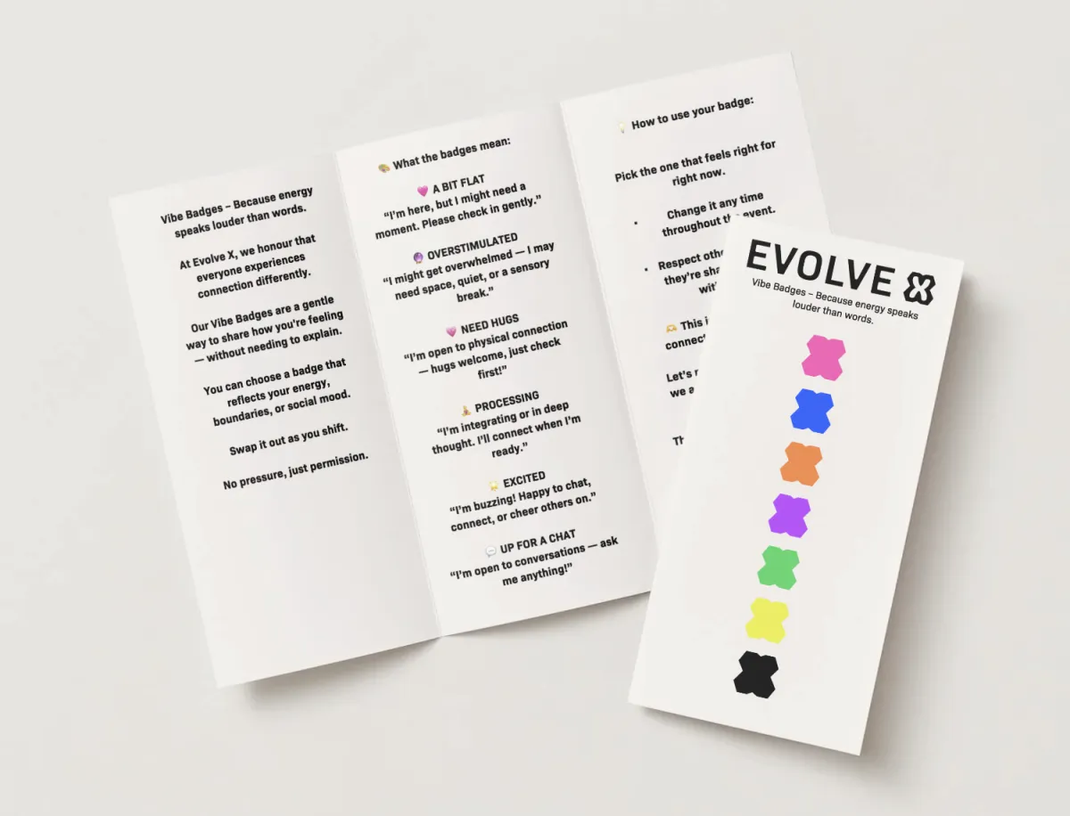 NEUROINCLUSIVE DESIGN VIBE CHECK BADGES