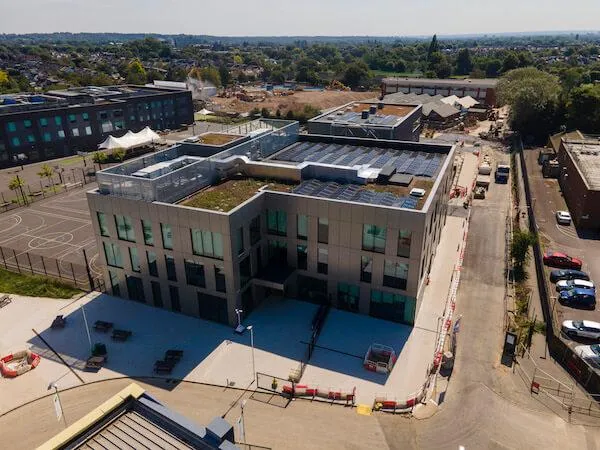 Overhead shot of Richmond College STEM Building