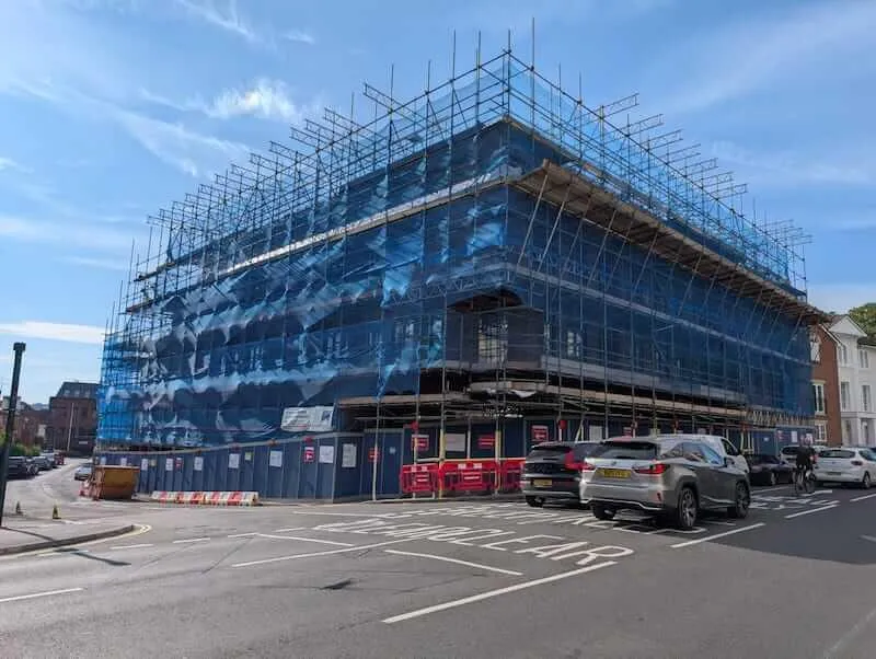 External view of works starting at Capital House