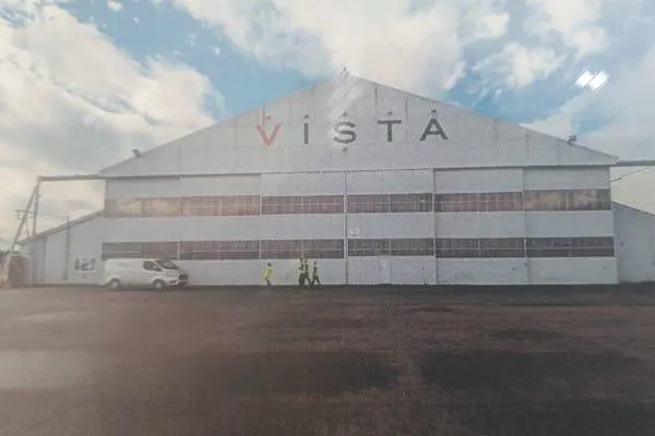 Outside view of a hangar at Farnborough Airport