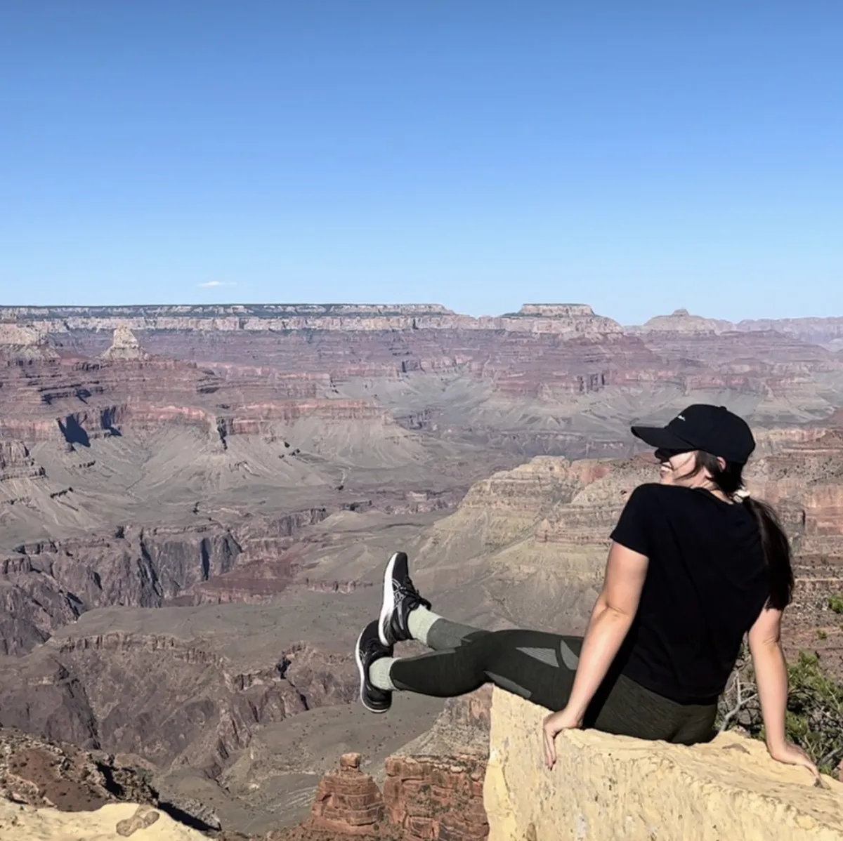 celeste looking at the grand canyon