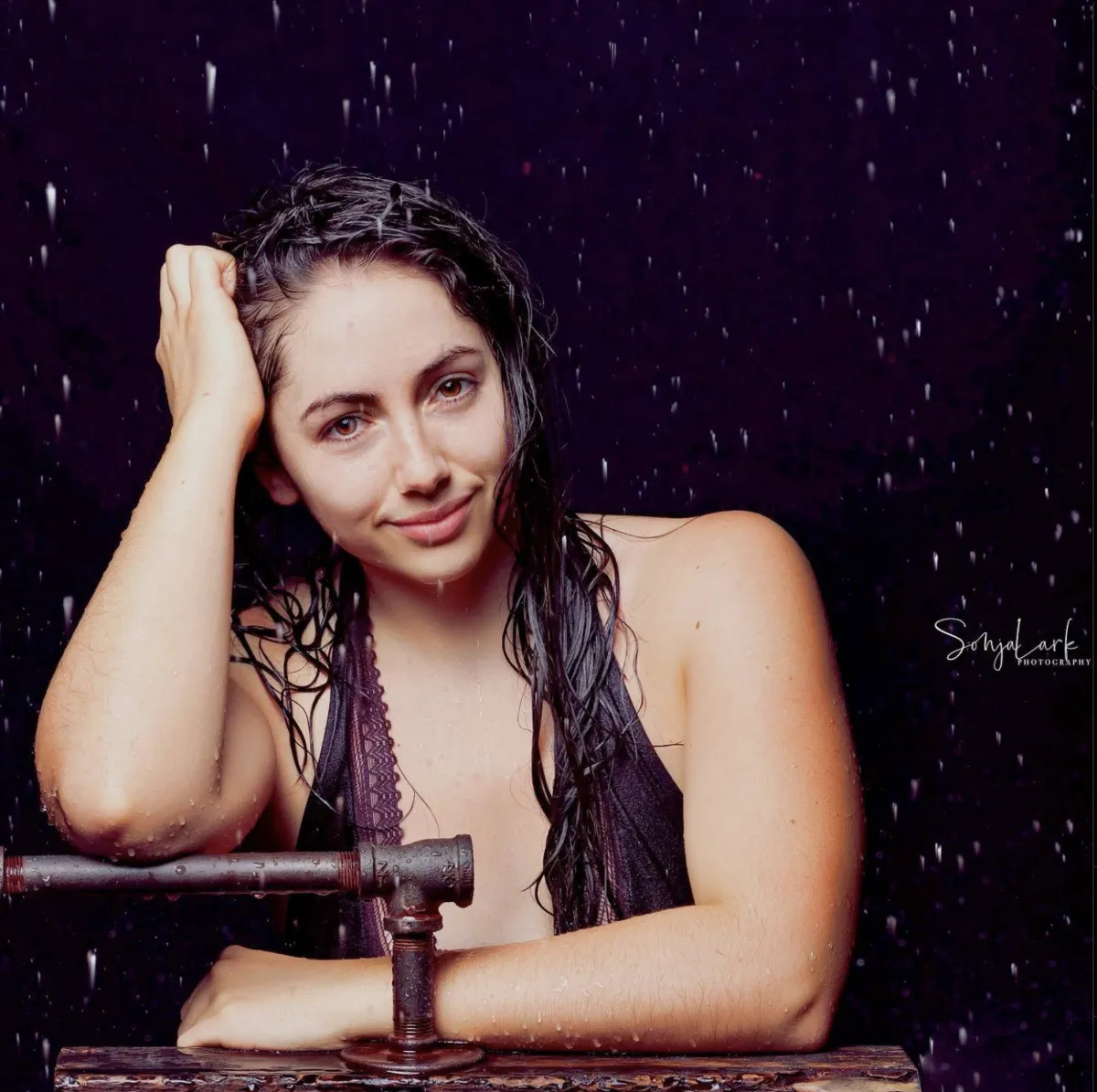 celeste in rain