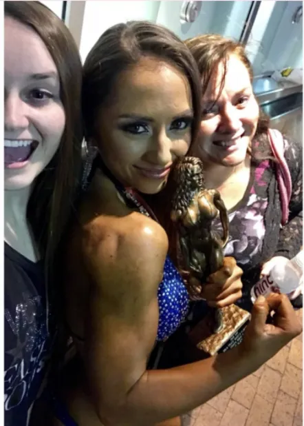 celeste with mom and sister