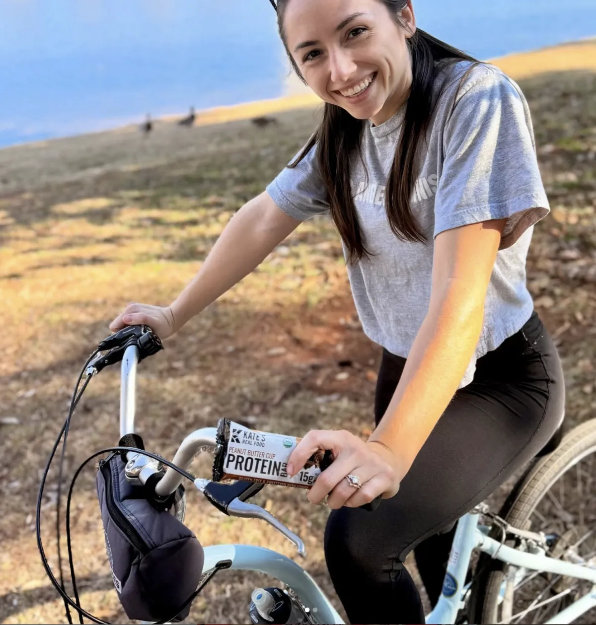 celeste on bike