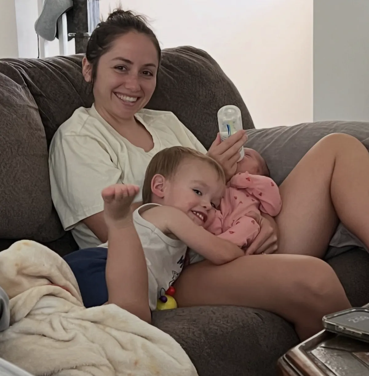 celeste with baby