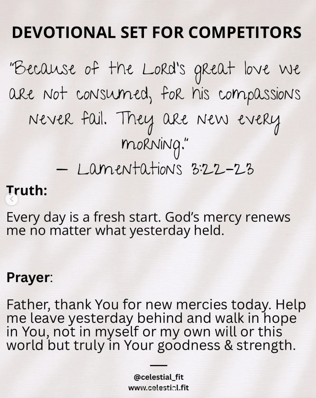 Devotion Set for Competitors