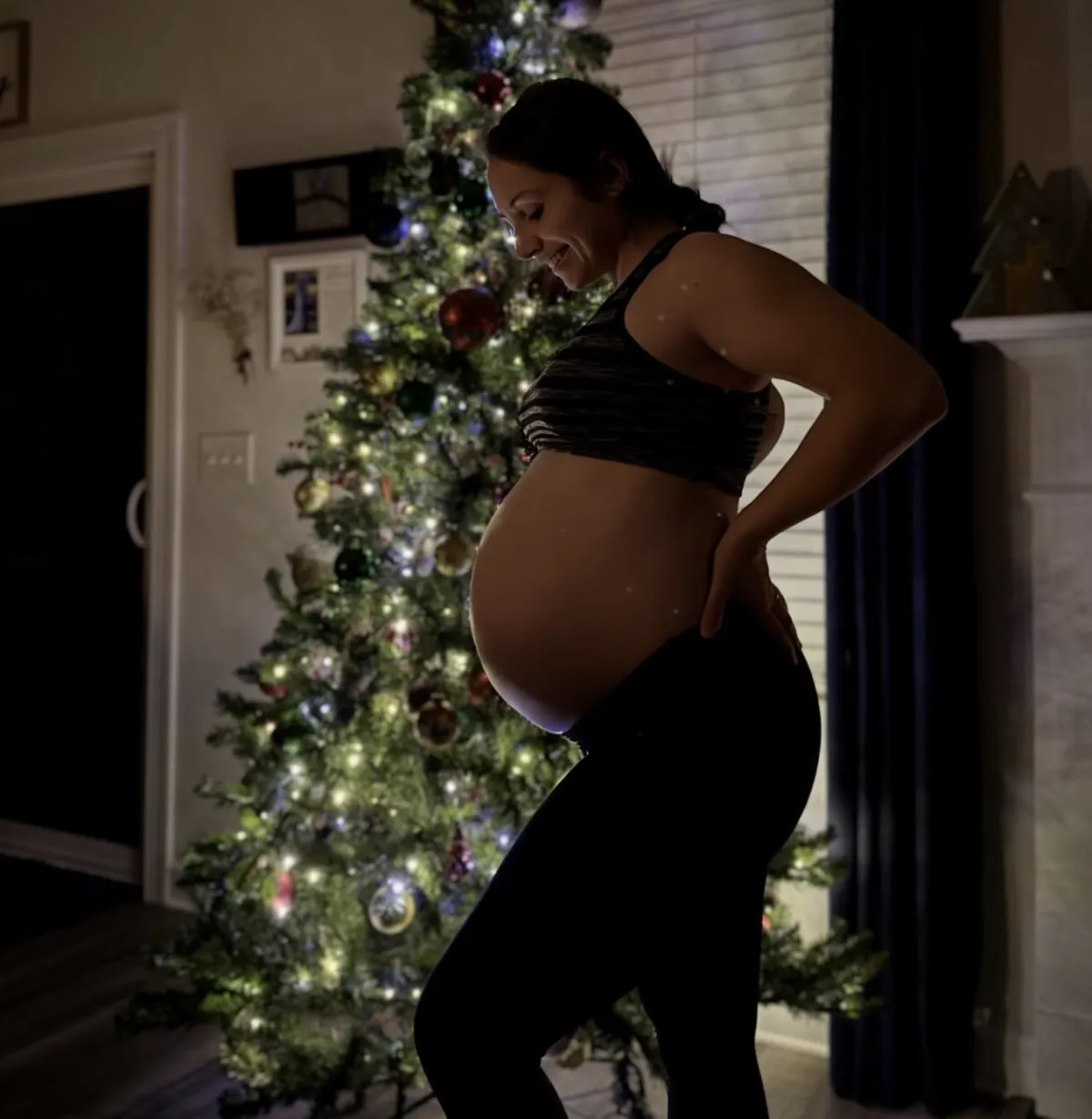 celeste with christmas tree