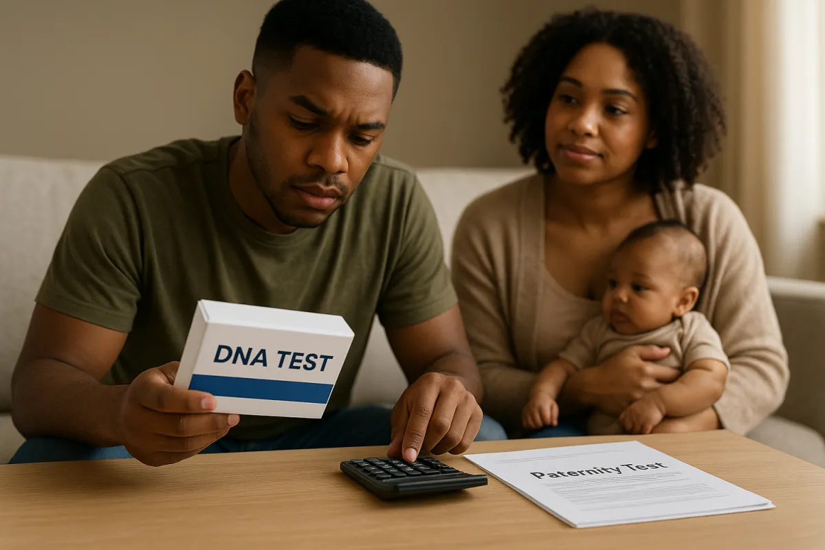 family looking at DNA costs