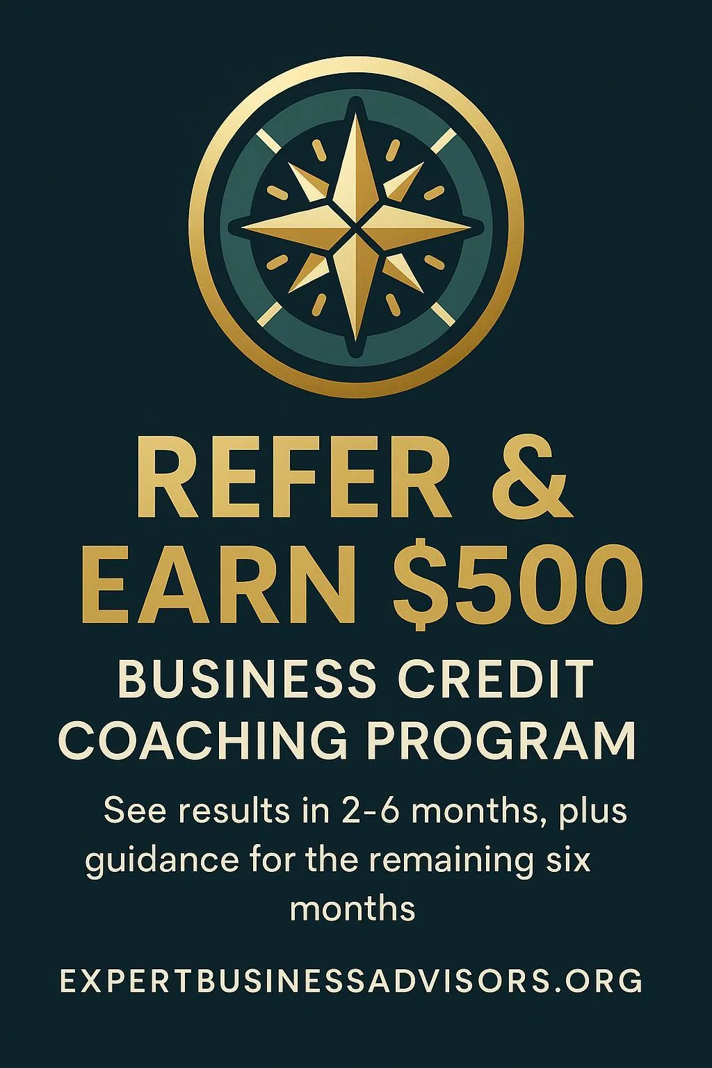 Refer and earn $500 Business Credit coaching program