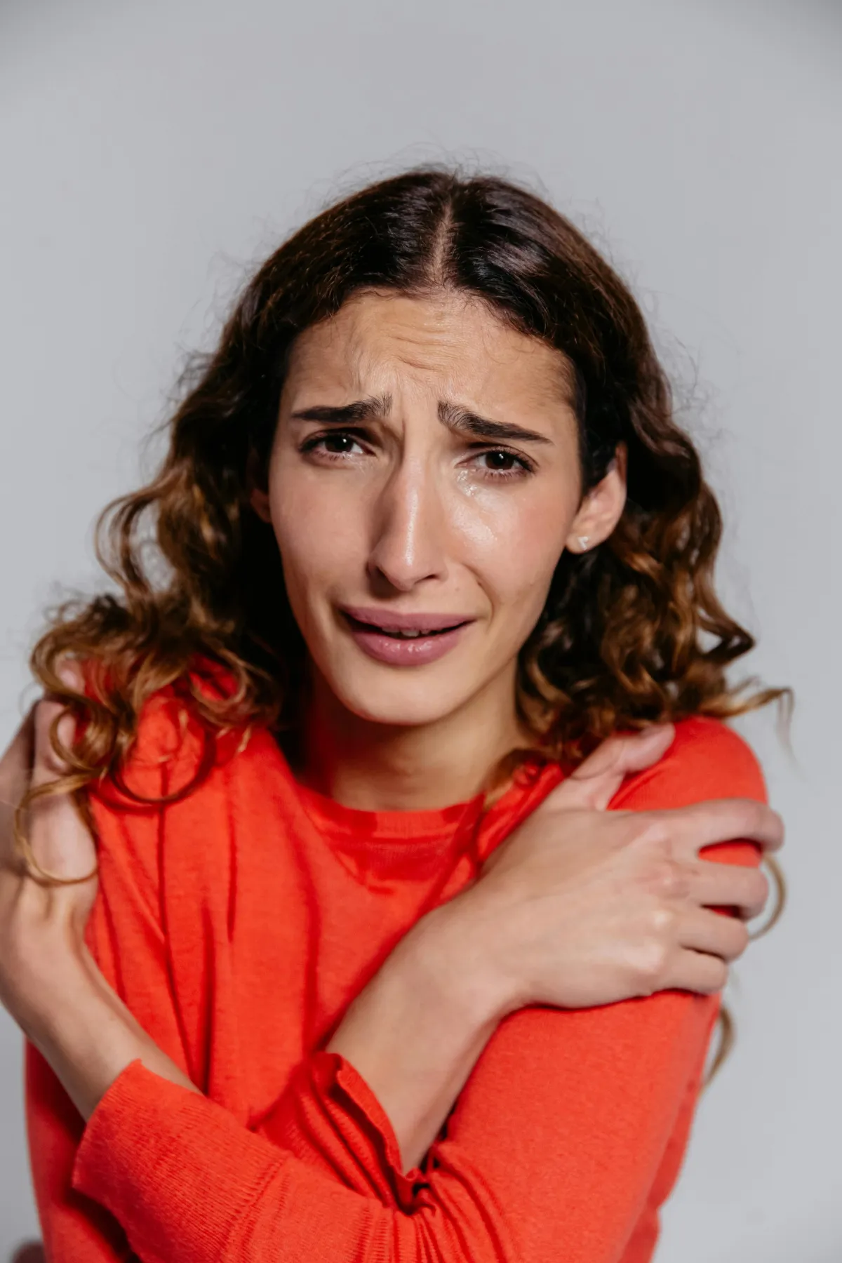 nervous woman