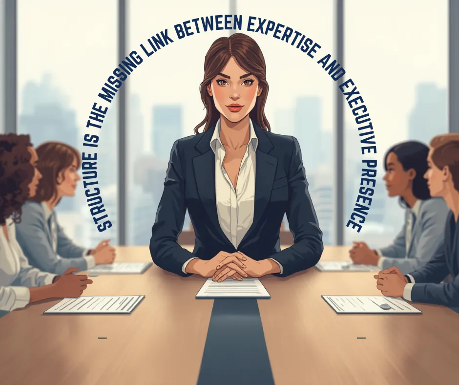 Female Leader at the head of a conference room table