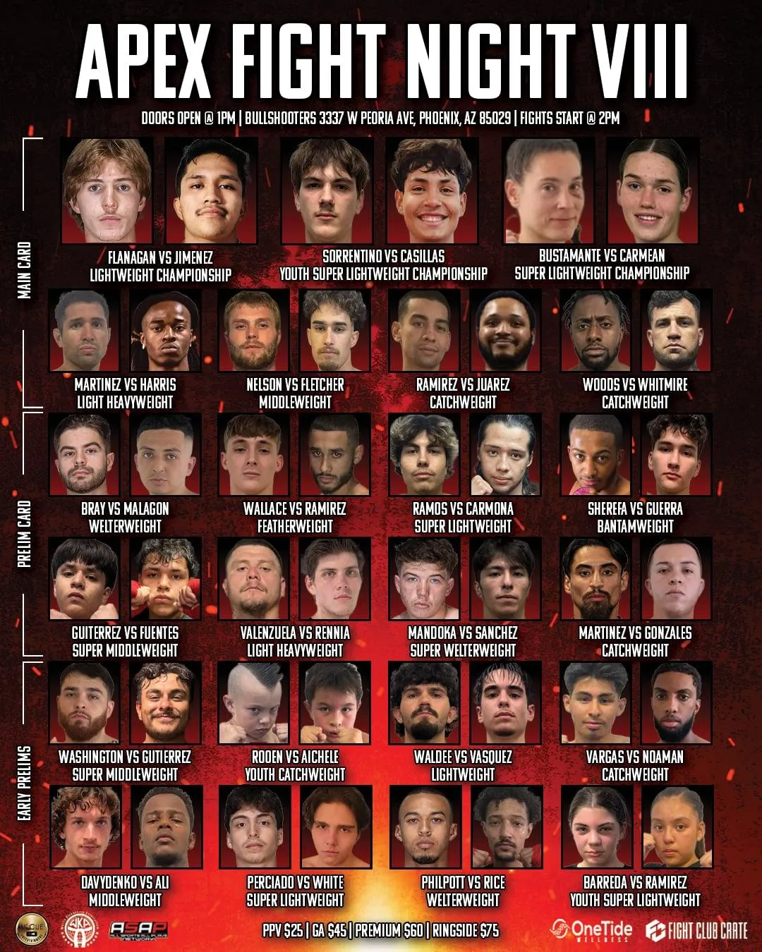 Apex 8 Results – October 18, 2025 | Phoenix, AZ