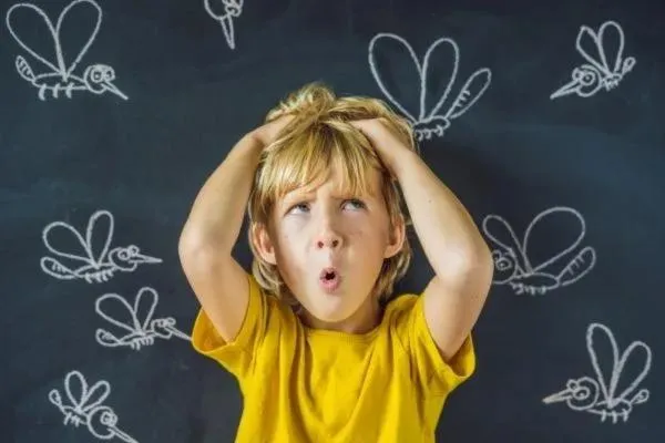 a kid afraid of mosquito