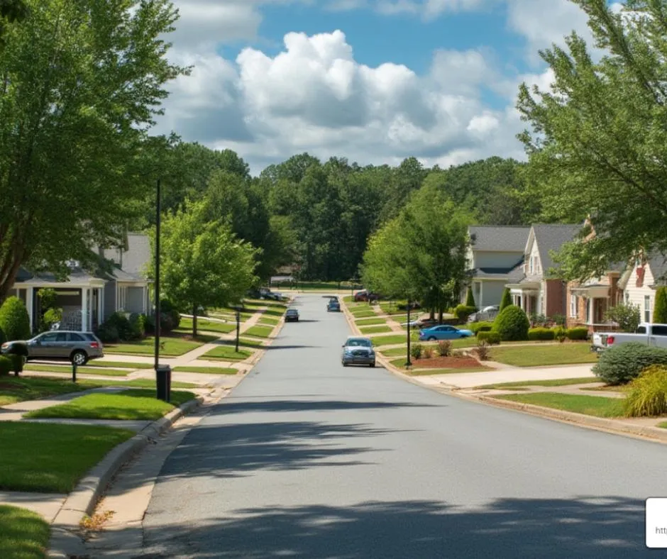 a quiet neighborhood in Ellenwood, ga