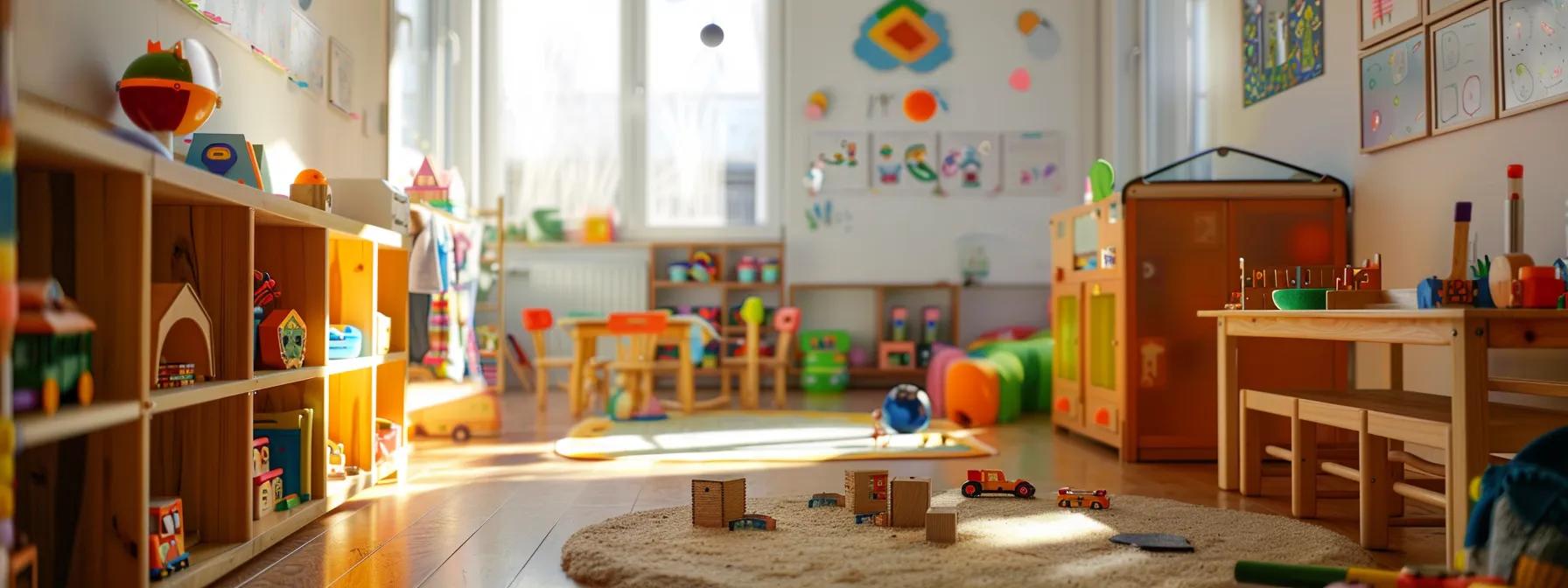 childcare center with lot of toys
